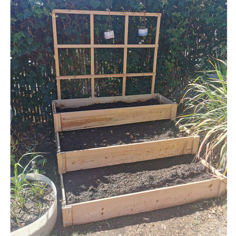 3 Tier Raise Garden Bed Outdoor Elevated Flower Vegetable Grow Planter 47x47 For Backyard Patio Gardener